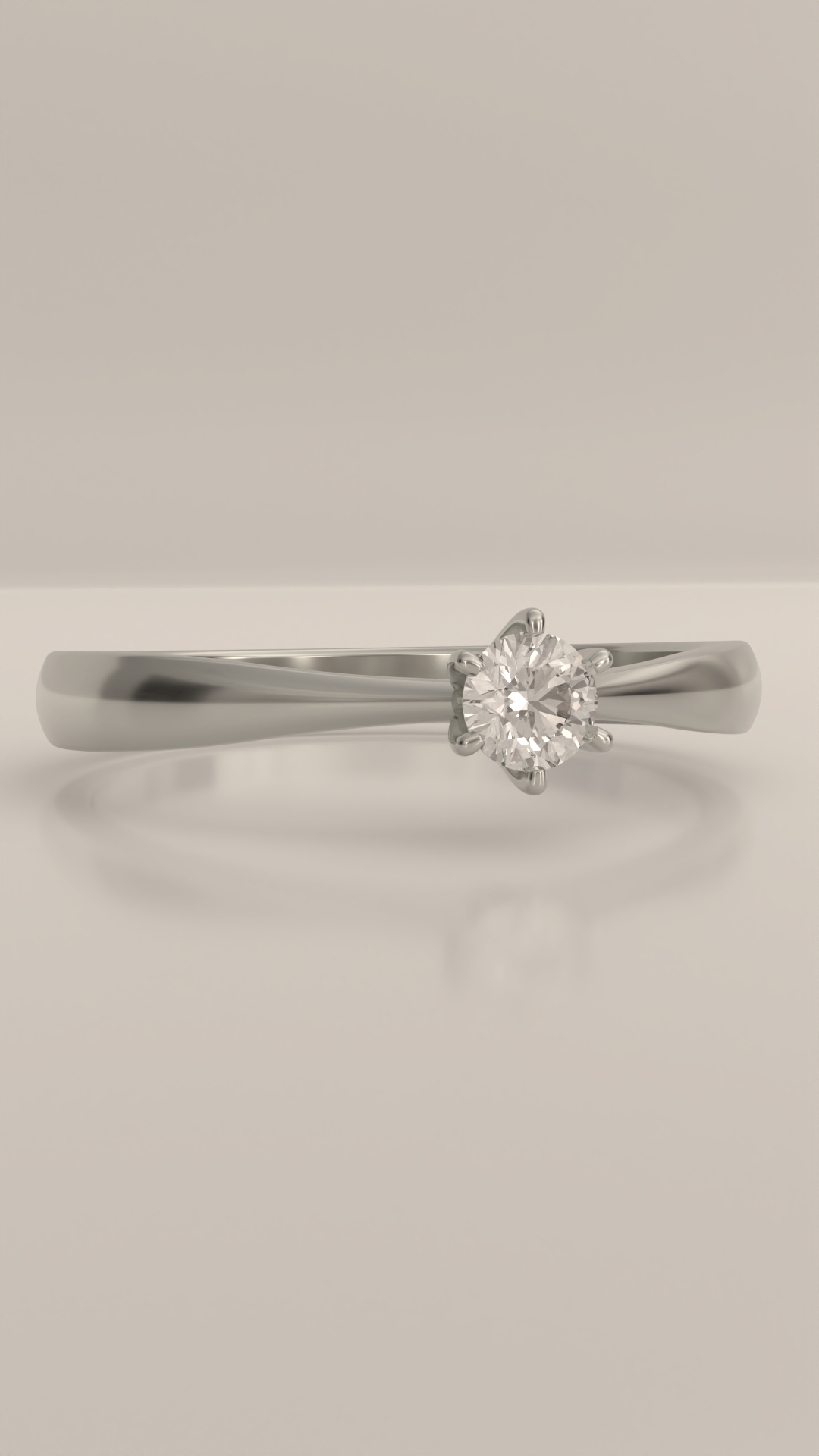 Anel solitário com zirconia de 3mm em prata 925.