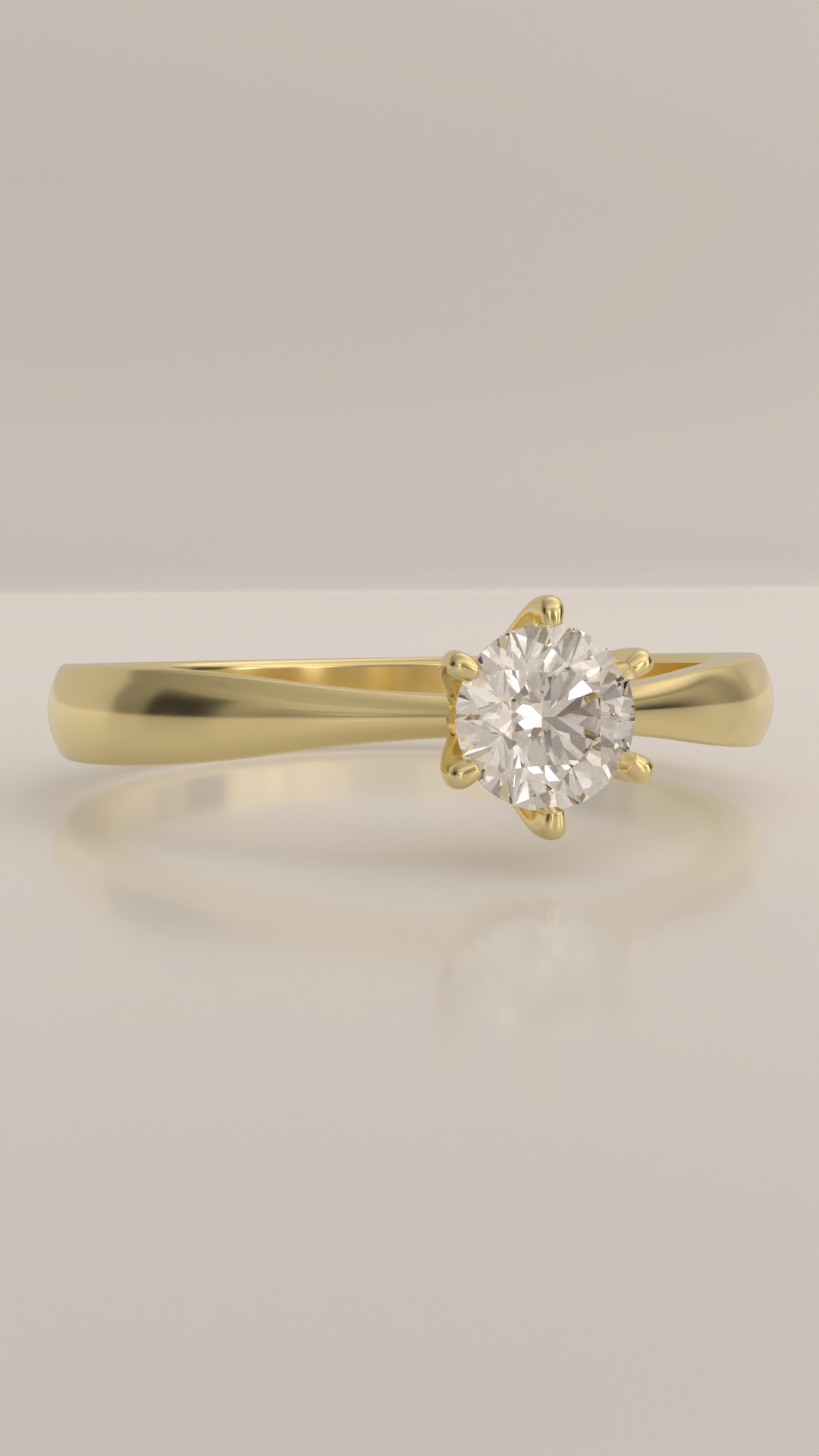 Anel solitário com zirconia de 4mm em prata 925.