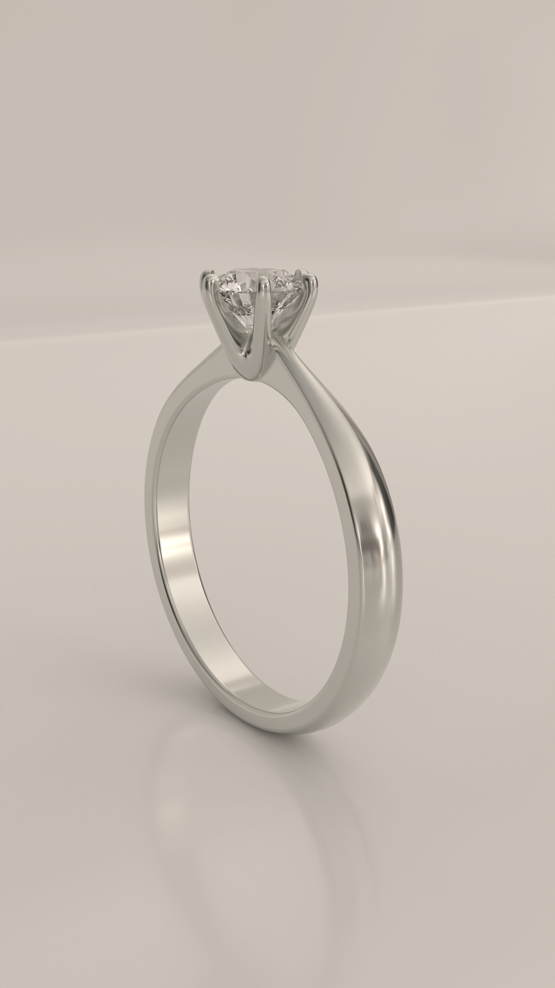 Anel solitário com zirconia de 5mm em prata 925.