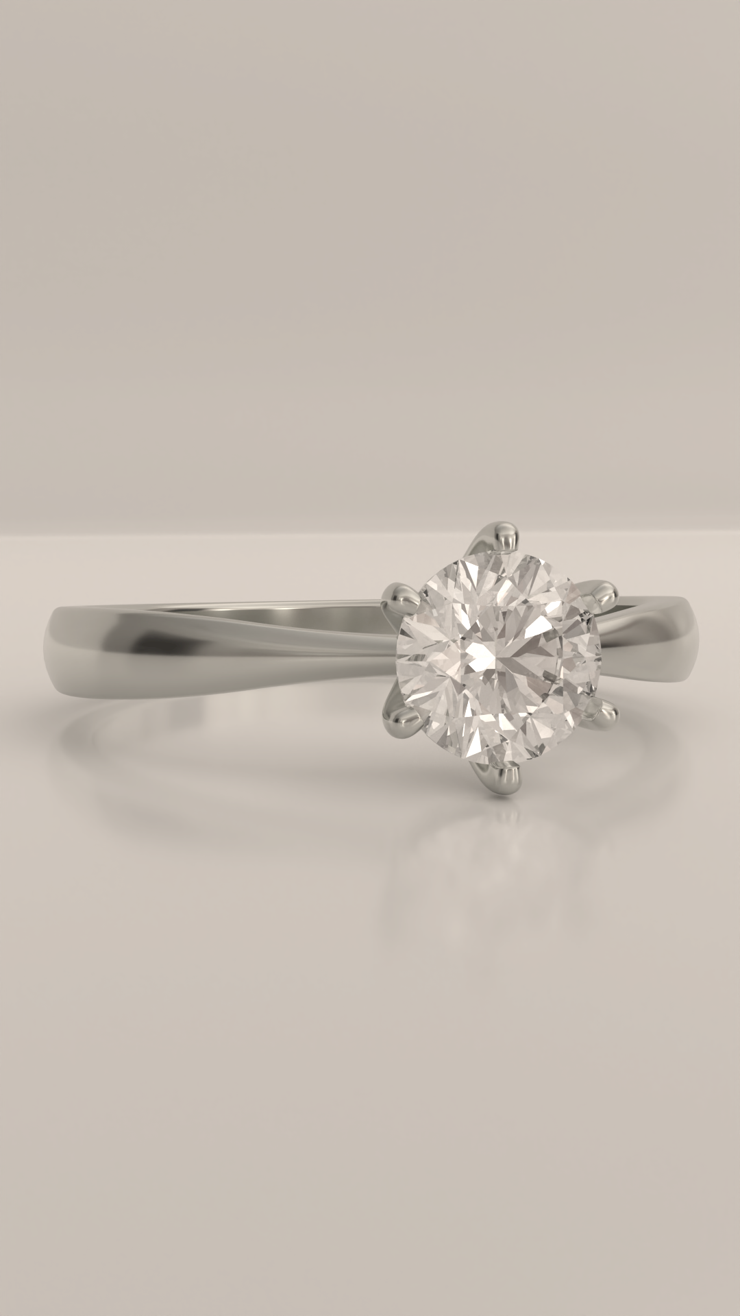 Anel solitário com zirconia de 5mm em prata 925.
