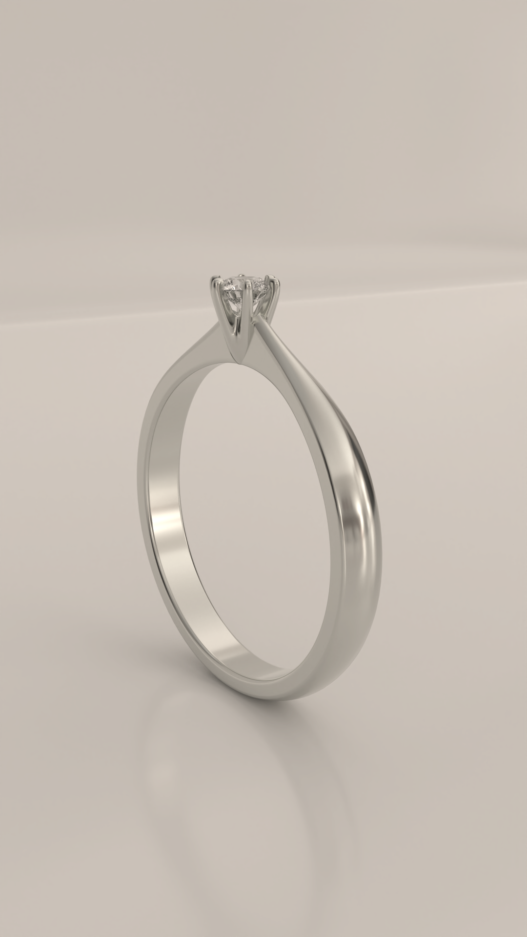 Anel solitário com zirconia de 3mm em prata 925.