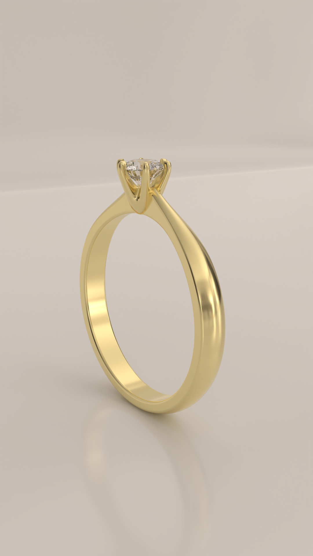 Anel solitário com zirconia de 4mm em prata 925.