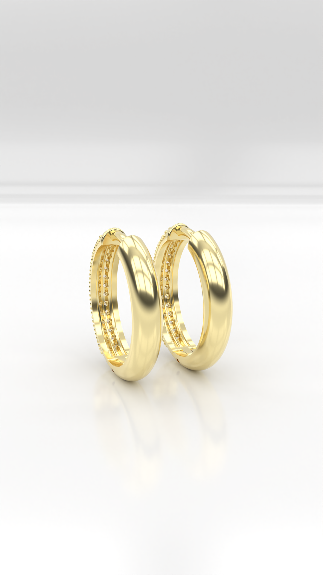 Brinco argola articulada com 2 fileiras de zirconias cravejadas, em prata 925. (cópia)